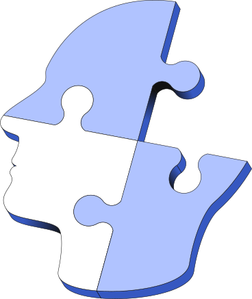 almost completed head puzzle PNG, SVG