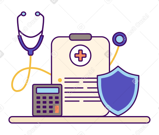 Medical insurance policy on clipboard PNG, SVG