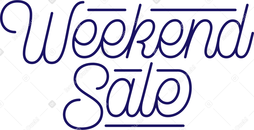 lettering weekend sale Illustration in PNG, SVG