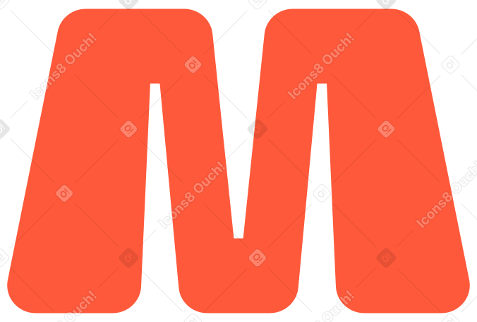 letter m Illustration in PNG, SVG