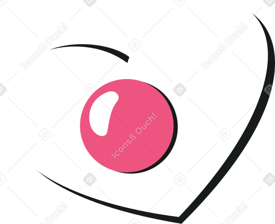 heart shaped fried egg Illustration in PNG, SVG