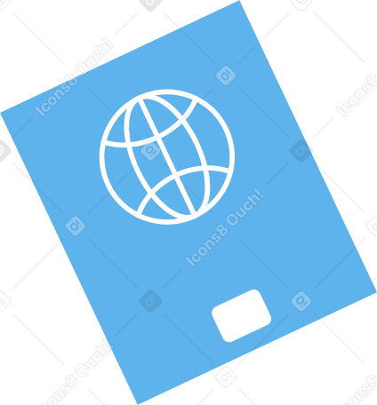 blue passport Illustration in PNG, SVG