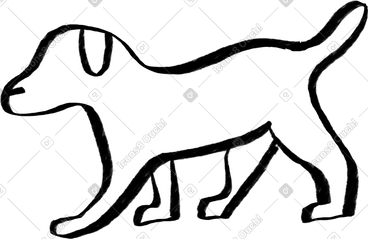 Black and white dog PNG, SVG