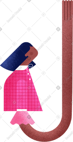 torso of a girl in a pink shirt with her hand up PNG, SVG