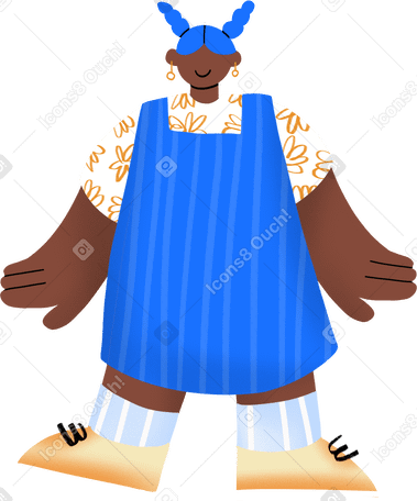 girl in a dress standing in a pose PNG, SVG