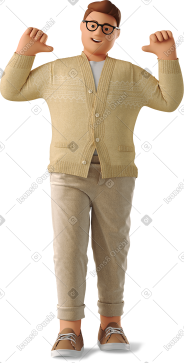 Smiling man showing two thumbs up PNG, SVG