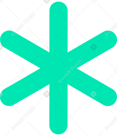 snowflake icon Illustration in PNG, SVG