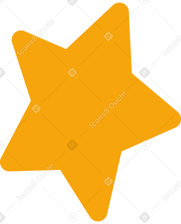 orange star Illustration in PNG, SVG