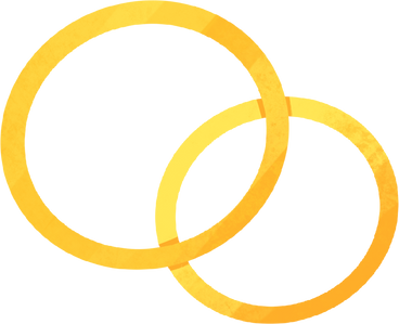 two gold rings PNG, SVG