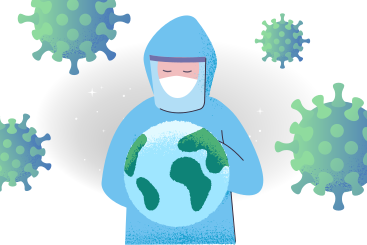Le monde lutte contre le virus PNG, SVG