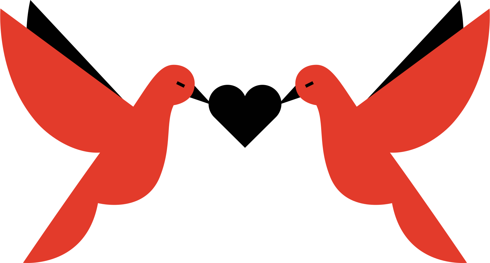 wedding doves Illustration in PNG, SVG