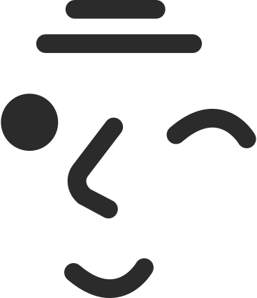 old winking face PNG, SVG