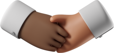 Handshake of brown skin and tanned skin hands PNG, SVG