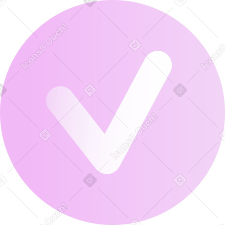 pink circle with white checkmark PNG, SVG