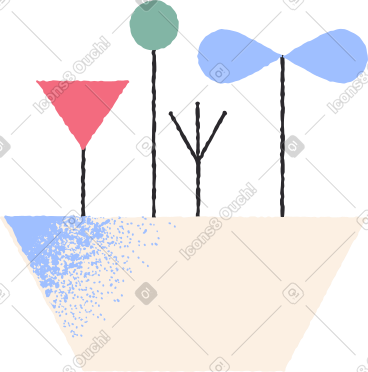 锅里的花 PNG, SVG