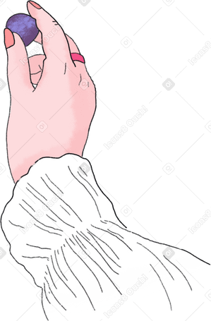 hand in a white sleeve PNG, SVG