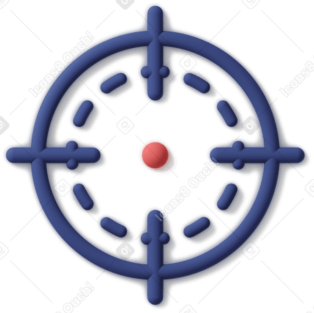 3D target icon PNG, SVG
