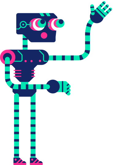 robot looking up PNG, SVG