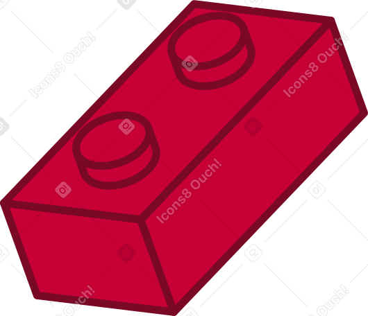 Лего кирпично-красный в PNG, SVG