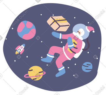 Space Santa Claus PNG, SVG