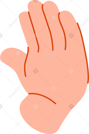 back of hand high five PNG、SVG