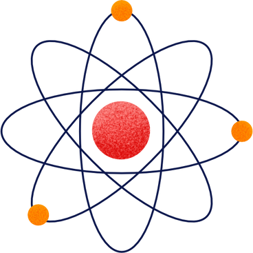 atom with protons neurons and electrons PNG, SVG