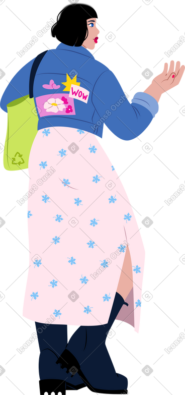 年轻女子伸出手 PNG, SVG