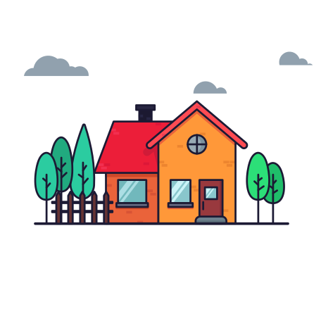 Sweet home Illustration in PNG, SVG
