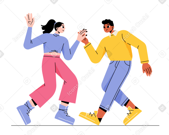 Man and woman dancing Illustration in PNG, SVG