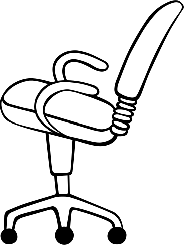 Office chair side view PNG, SVG
