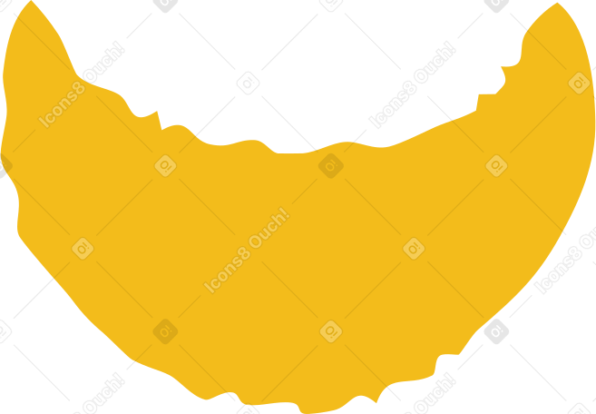 yellow crescent PNG, SVG