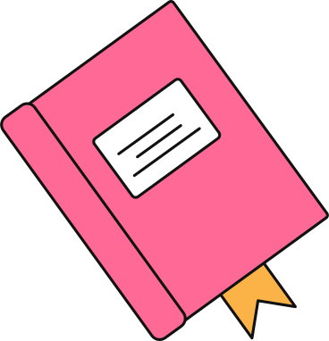 pink book with a bookmark PNG, SVG