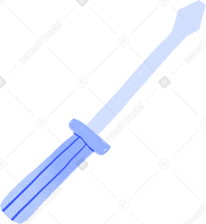 blue screwdriver Illustration in PNG, SVG