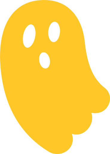 ghost yellow PNG, SVG