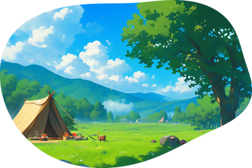 Summer camping background PNG, SVG