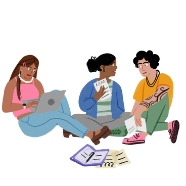 Gruppo di persone sedute con libri PNG, SVG
