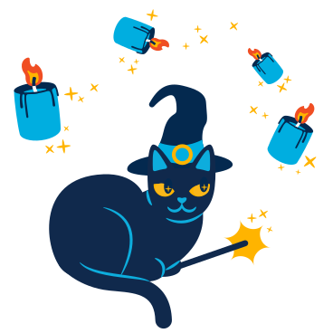 Witch's cat PNG, SVG