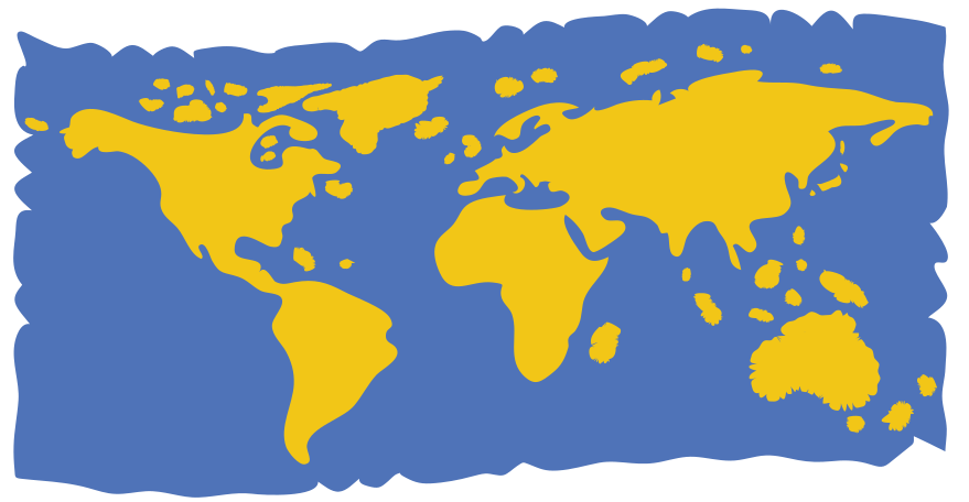 Illustration carte du monde aux formats PNG, SVG