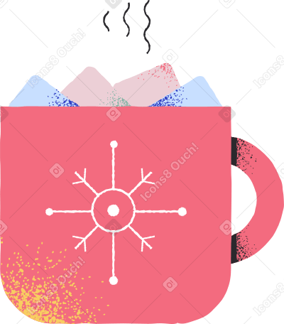 hot chocolate with marshmallows Illustration in PNG, SVG