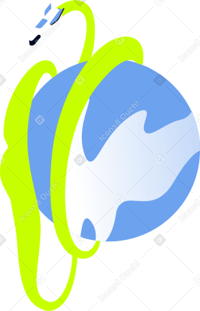 earth with rocket PNG, SVG