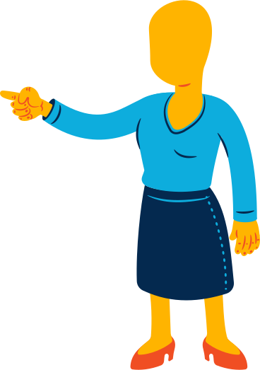 woman pointing PNG, SVG