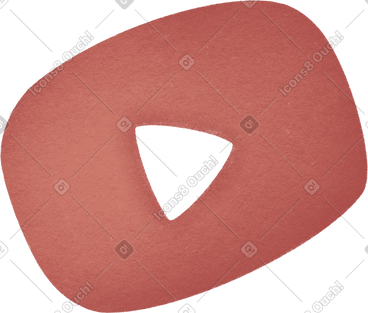 Red button youtube PNG, SVG