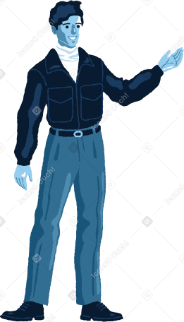 man standing front Illustration in PNG, SVG