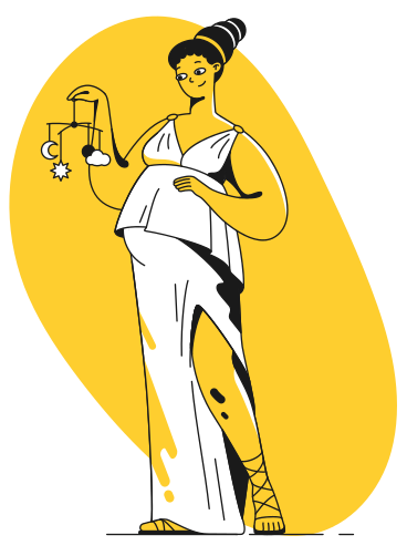 Pregnant woman in a Greek goddess style PNG, SVG