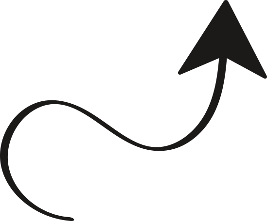 black arrow wavy Illustration in PNG, SVG