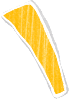 yellow confetti tapering to one edge PNG, SVG