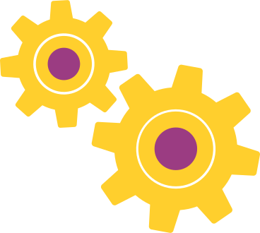 gears animated illustration in GIF, Lottie (JSON), AE