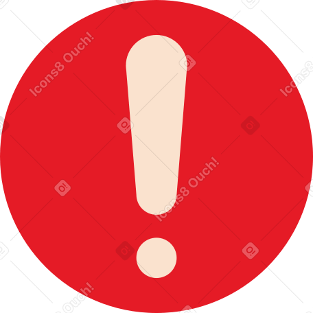 exclamation mark red icon PNG, SVG