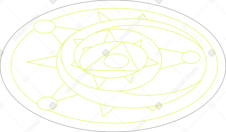 Cerchio con ornamento magico PNG, SVG
