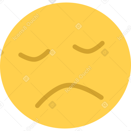 Cara sonriente triste PNG SVG